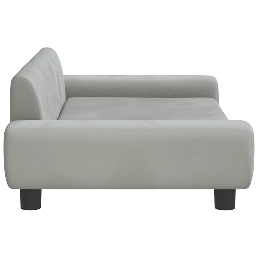 Hondenmand 100X54X33 Cm Fluweel Lichtgrijs