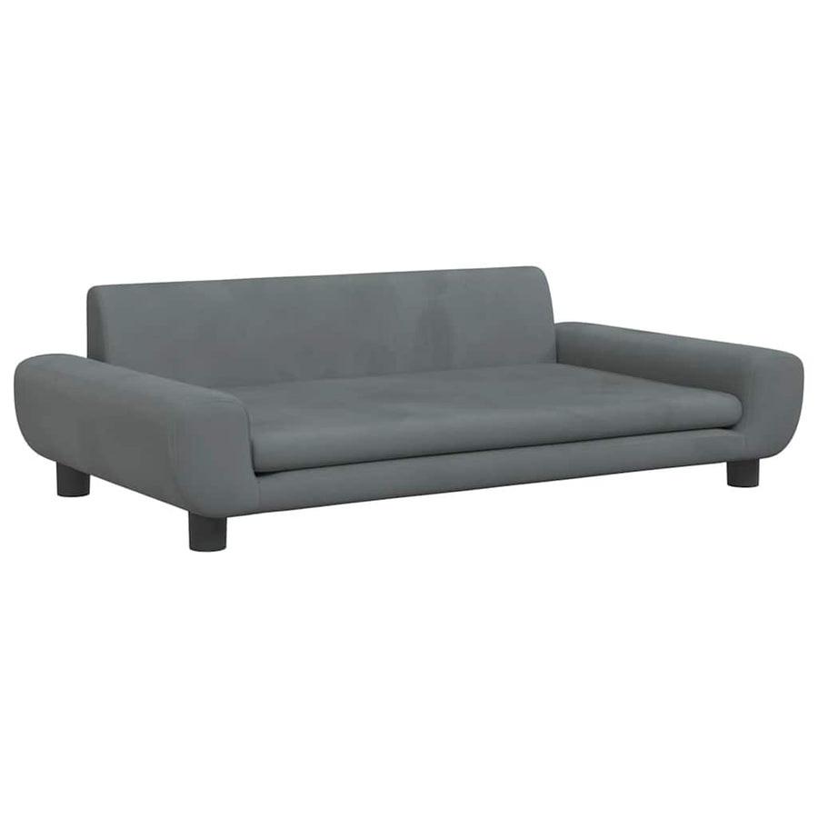 Hondenmand 100X54X33 Cm Fluweel Donkergrijs