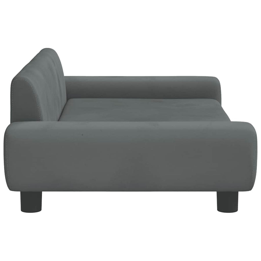 Hondenmand 100X54X33 Cm Fluweel Donkergrijs
