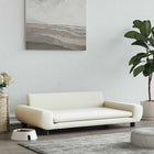 Hondenmand 100x54x33 cm fluweel crème