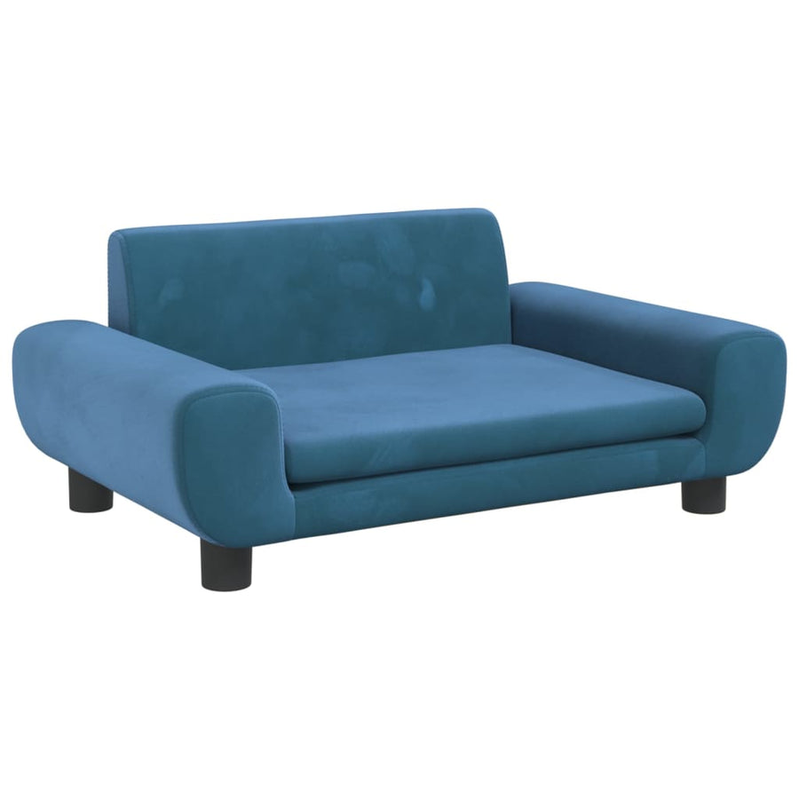 Hondenmand 70x45x33 cm fluweel blauw 70 x 45 x 33 cm Blauw