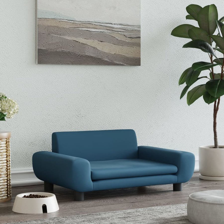 Hondenmand 70x45x33 cm fluweel blauw 70 x 45 x 33 cm Blauw