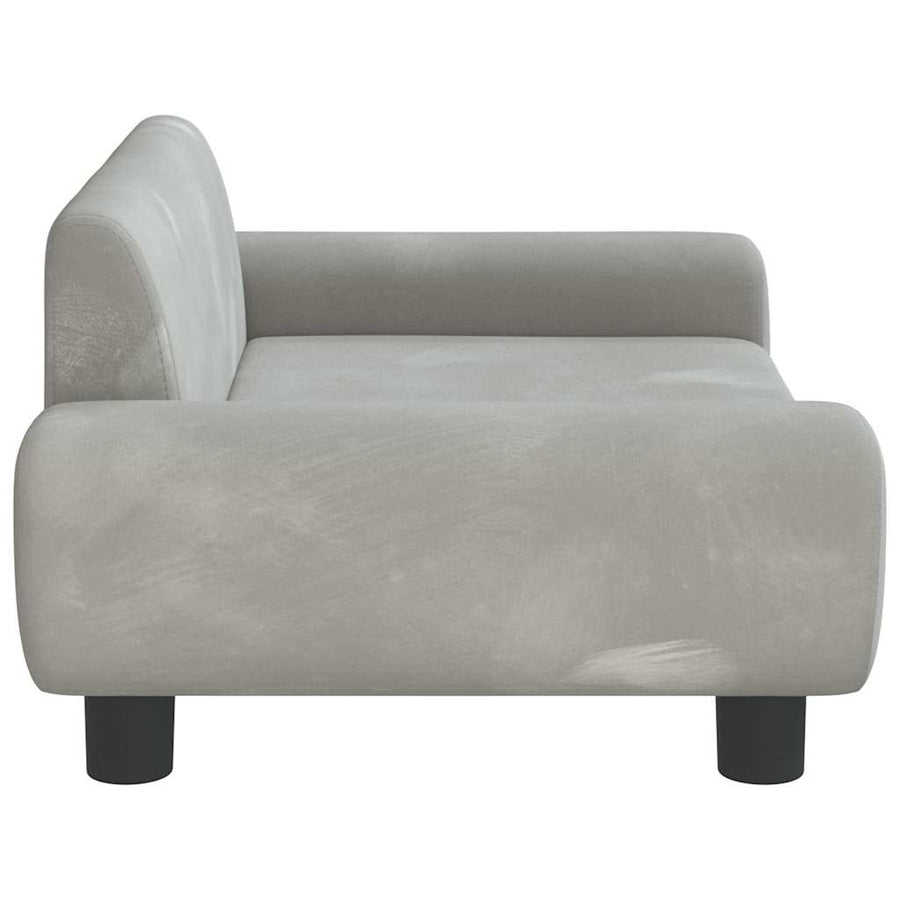 Hondenmand 70X45X33 Cm Fluweel Lichtgrijs