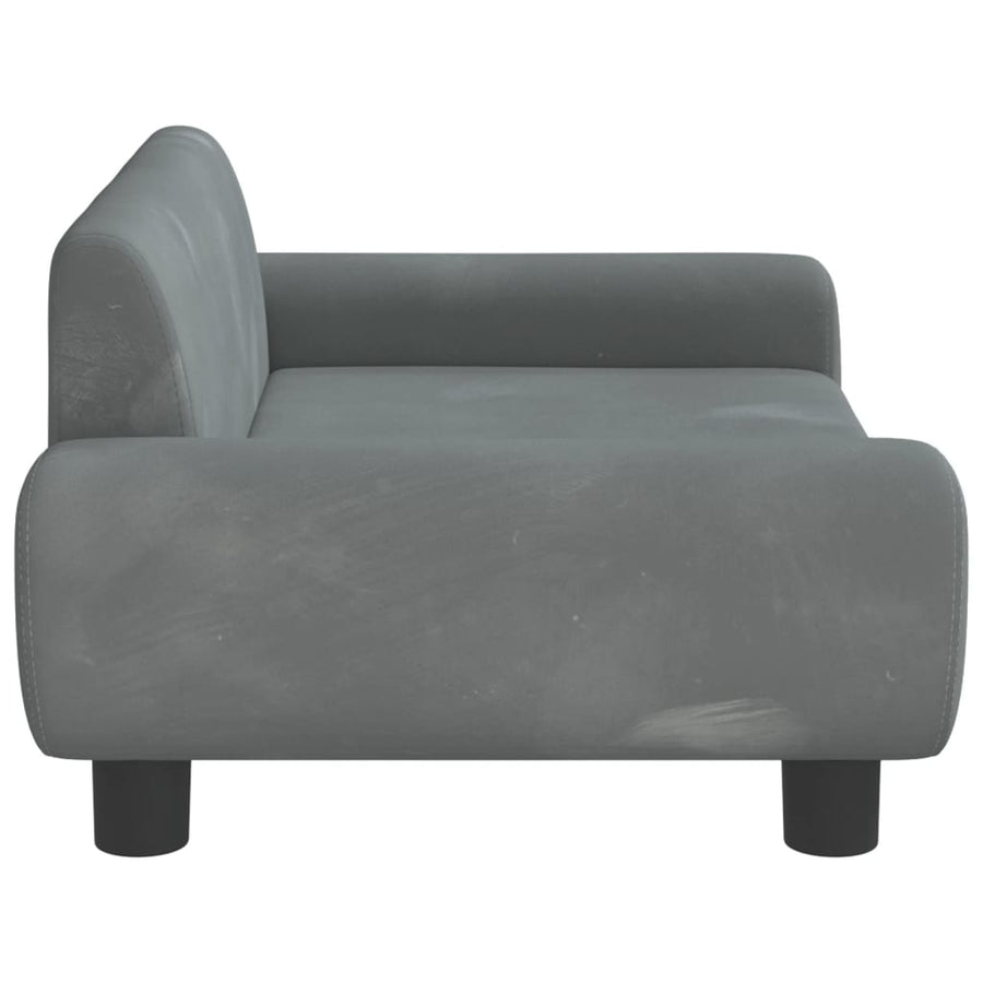 Hondenmand Fluweel 70 x 45 x 33 cm Donkergrijs