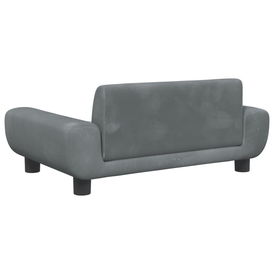Hondenmand Fluweel 70 x 45 x 33 cm Donkergrijs