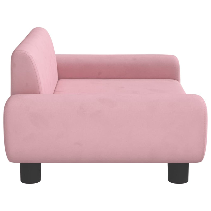 Hondenmand 70x45x33 cm fluweel roze 70 x 45 x 33 cm Roze