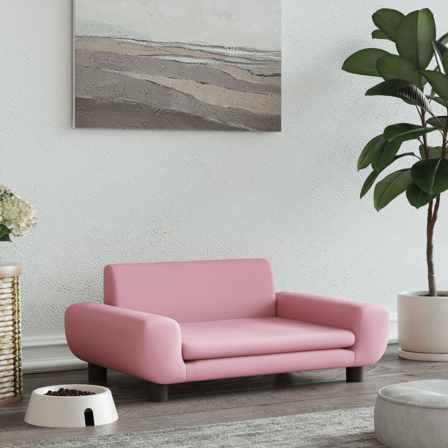 Hondenmand 70x45x33 cm fluweel roze 70 x 45 x 33 cm Roze