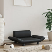 Dog bed 70x45x28 cm faux leather black