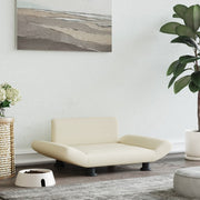 Dog bed 70x45x28 cm faux leather cream