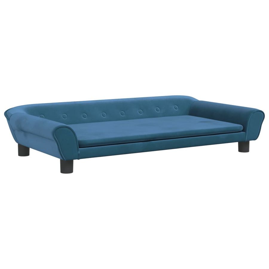 Hondenmand 100x50x21 cm fluweel blauw 100 x 50 x 21 cm Blauw