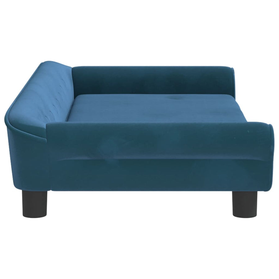 Hondenmand 100x50x21 cm fluweel blauw 100 x 50 x 21 cm Blauw