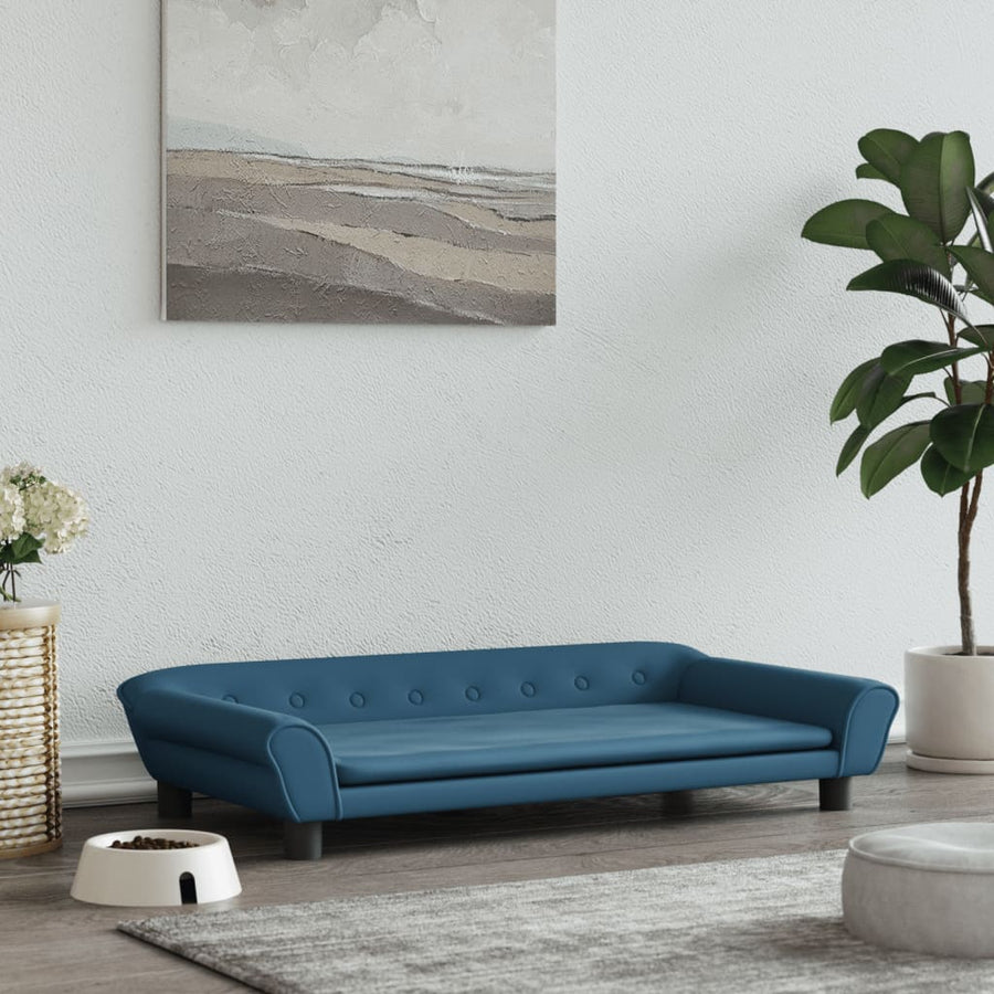 Hondenmand 100x50x21 cm fluweel blauw 100 x 50 x 21 cm Blauw