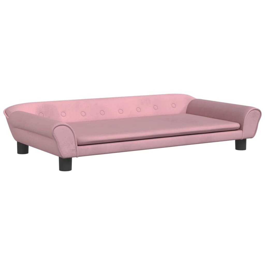 Hondenmand 100x50x21 cm fluweel roze 100 x 50 x 21 cm Roze