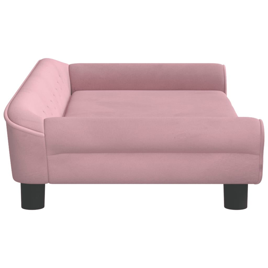 Hondenmand 100x50x21 cm fluweel roze 100 x 50 x 21 cm Roze
