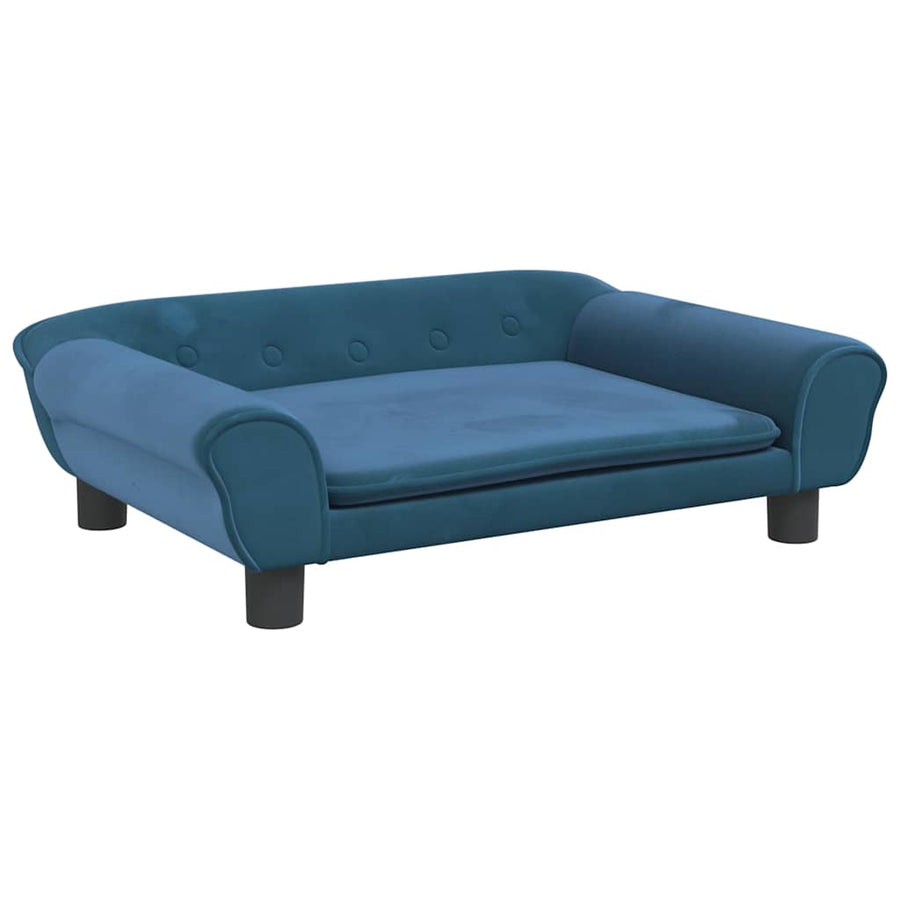 Hondenmand Fluweel 70 x 48 x 22 cm Blauw