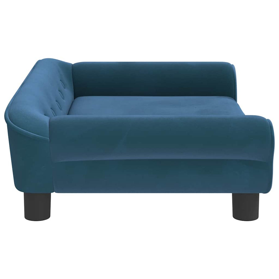 Hondenmand Fluweel 70 x 48 x 22 cm Blauw