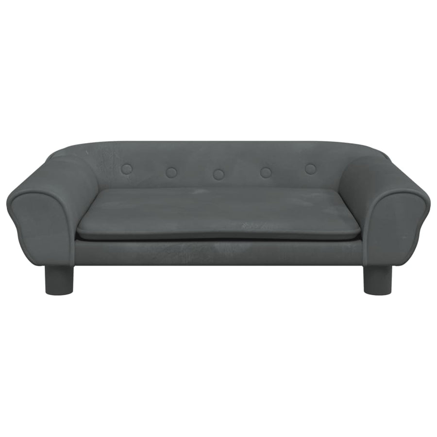Hondenmand 70x48x22 cm fluweel donkergrijs 70 x 48 x 22 cm Donkergrijs