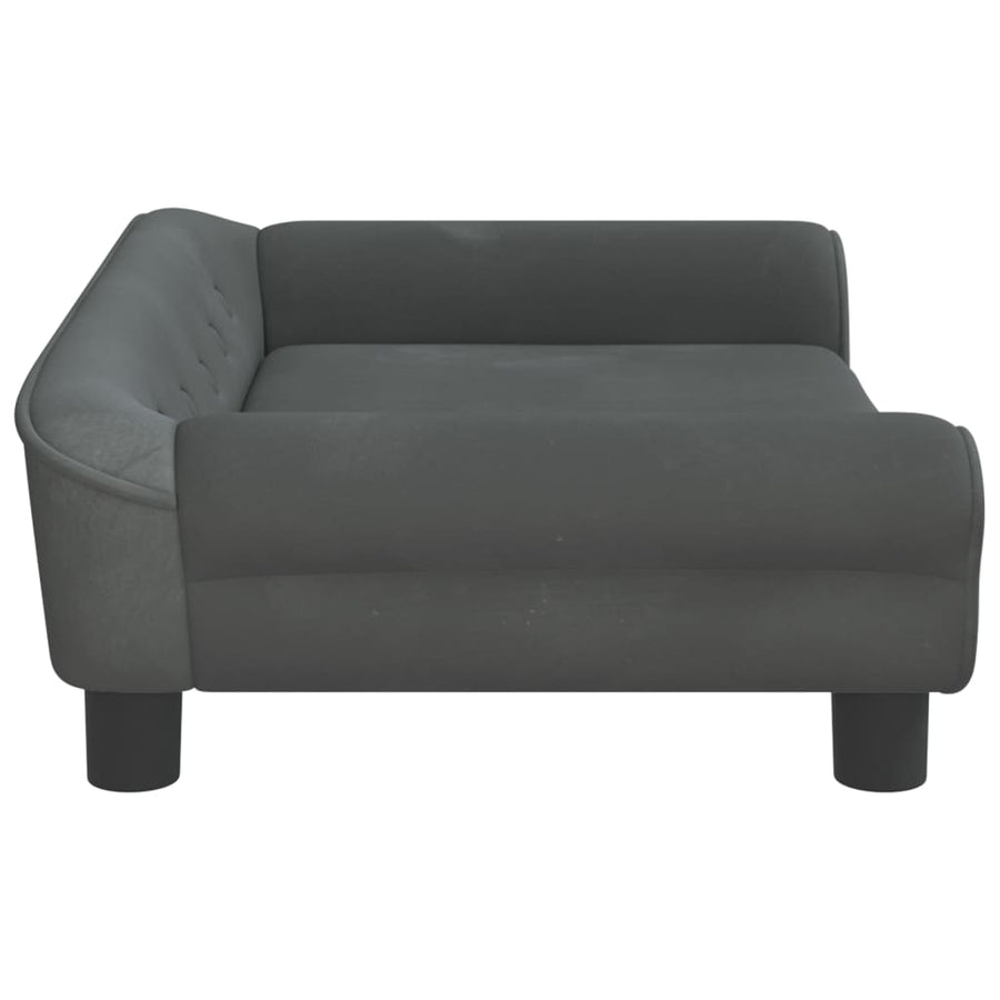 Hondenmand 70x48x22 cm fluweel donkergrijs 70 x 48 x 22 cm Donkergrijs