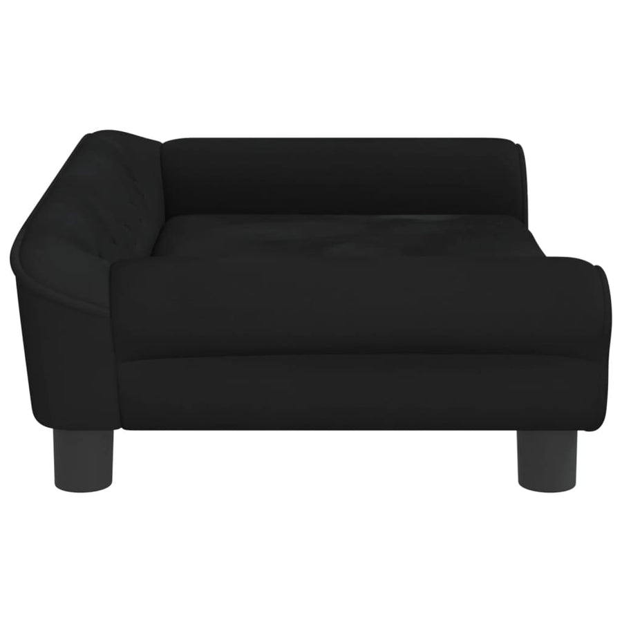 Hondenmand Fluweel 70 x 48 x 22 cm Zwart