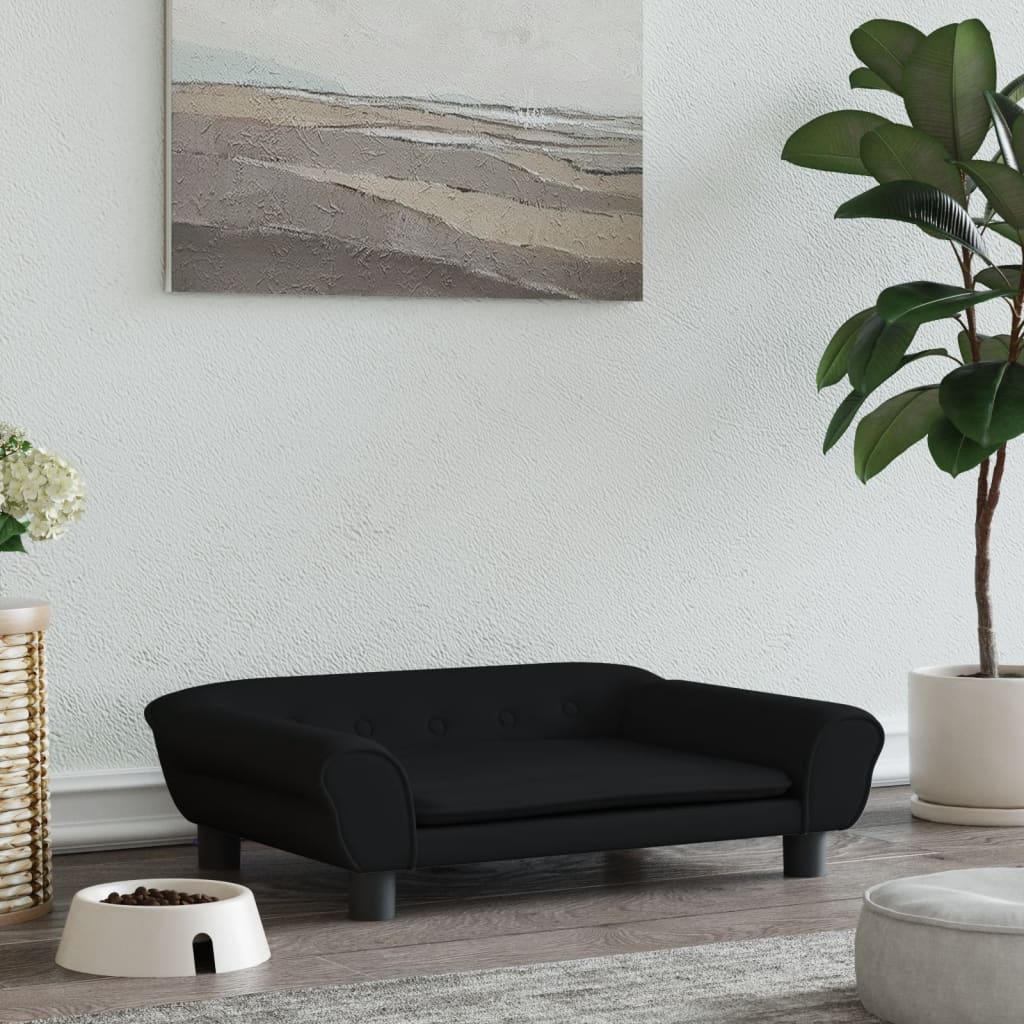 Hondenmand Fluweel 70 x 48 x 22 cm Zwart