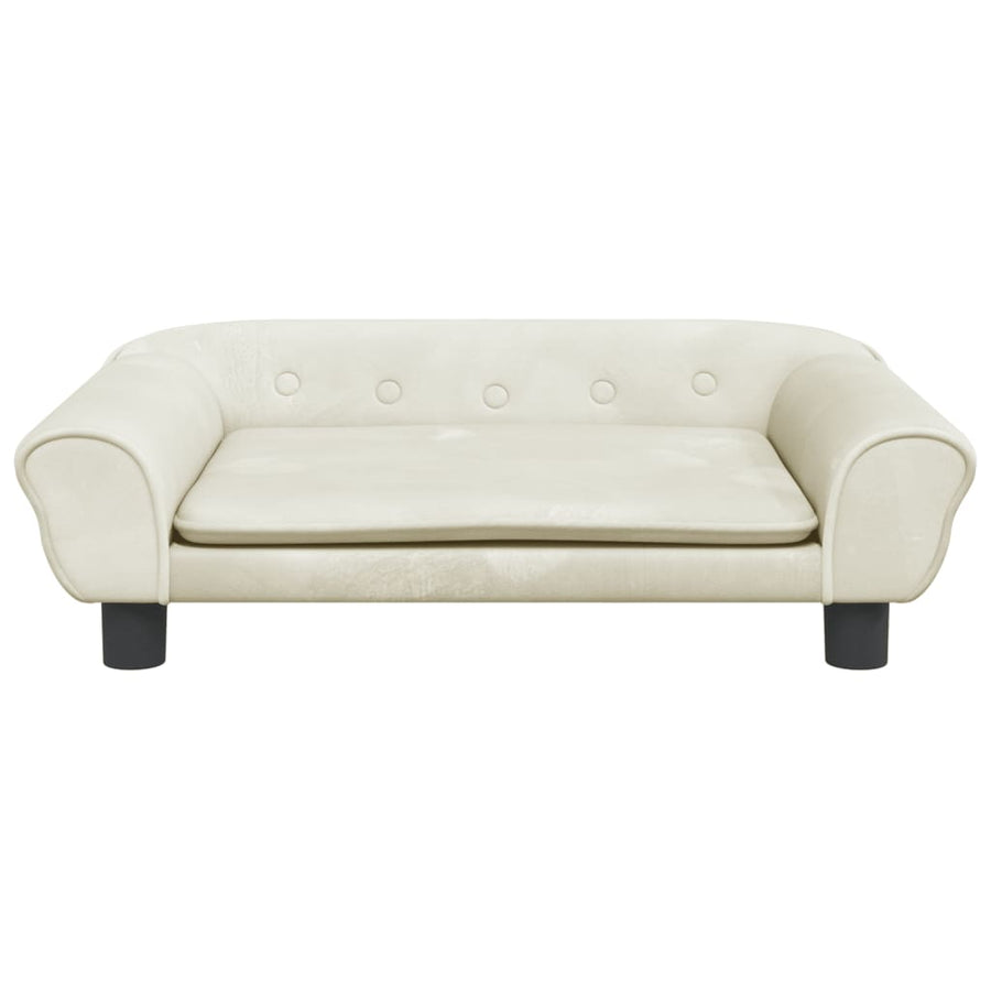Hondenmand 70X48X22 Cm Fluweel Crèmekleurig 70 x 48 x 22 cm