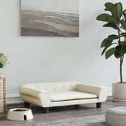 Hondenmand 70x48x22 cm fluweel crème