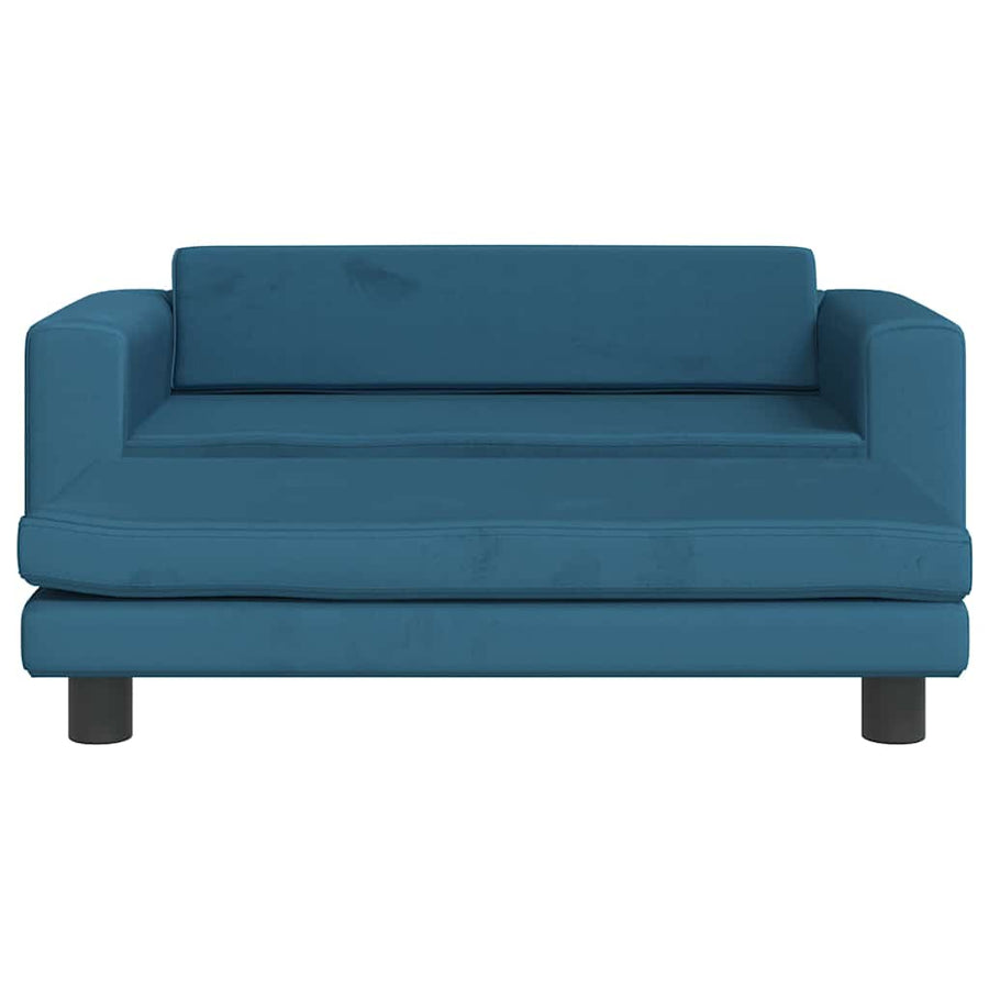 Hondenmand Met Verlengstuk 100X50X30 Cm Blauw Fluweel