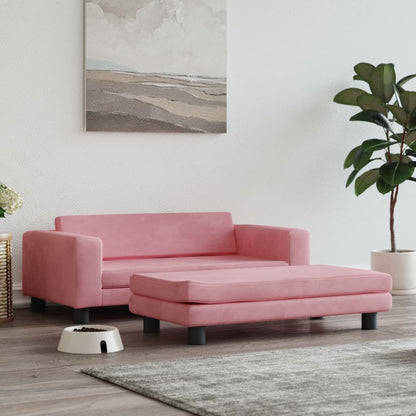 Hondenmand Met Verlengstuk 100X50X30 Cm Fluweel Roze