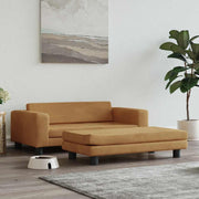 Hondenmand 100x50x30 cm fluweel bruin met verlengstuk