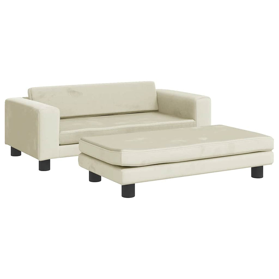 Hondenmand Met Verlengstuk 100X50X30 Cm Kleurig Crème Fluweel