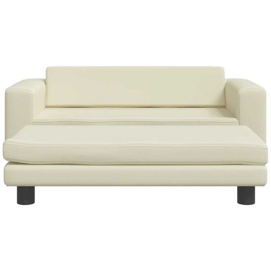 Hondenmand Met Verlengstuk 100X50X30 Cm Kunstleer Kleurig Crème