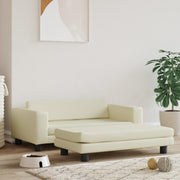 Hondenmand 100x50x30 cm kunstleer crèmekleurig