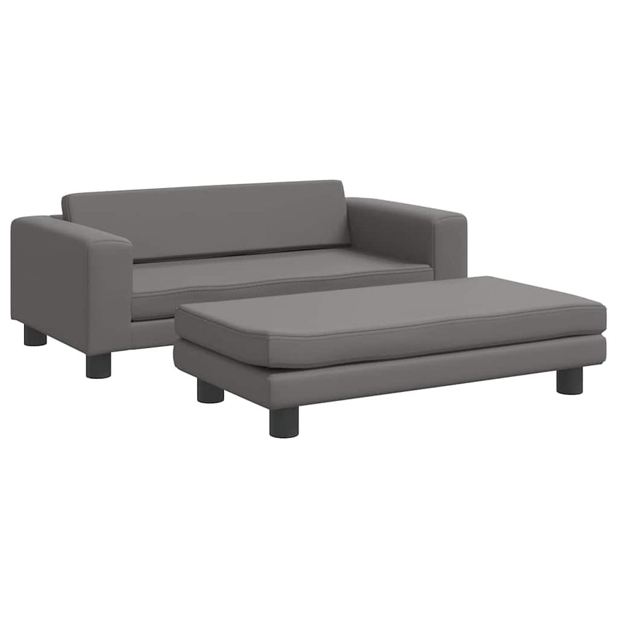 Hondenmand Met Verlengstuk 100X50X30 Cm Grijs Kunstleer
