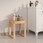 Bathroom stool 40x30x46 cm solid walnut wood