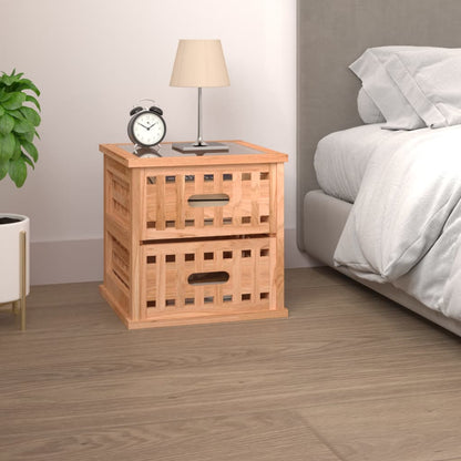 Nachtkastje 34X34X34 Cm Massief Walnotenhout