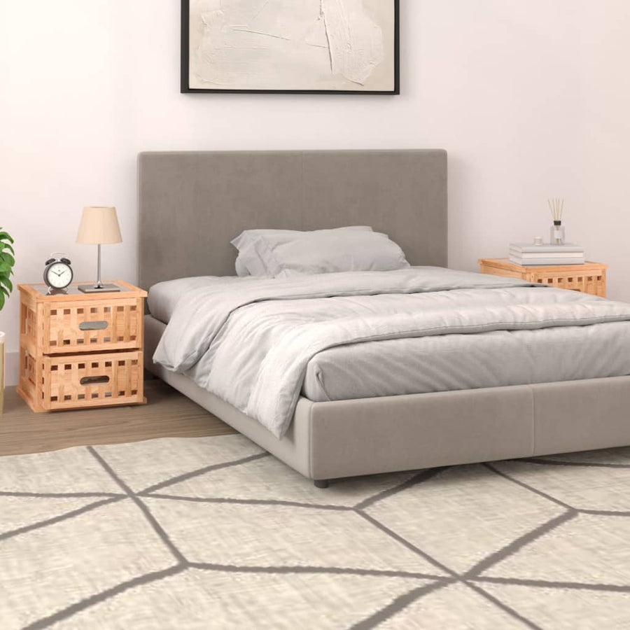Nachtkastjes 2 St 34X34X34 Cm Massief Walnotenhout