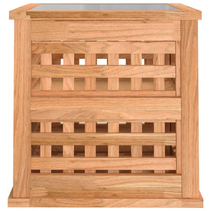 Nachtkastjes 2 St 34X34X34 Cm Massief Walnotenhout