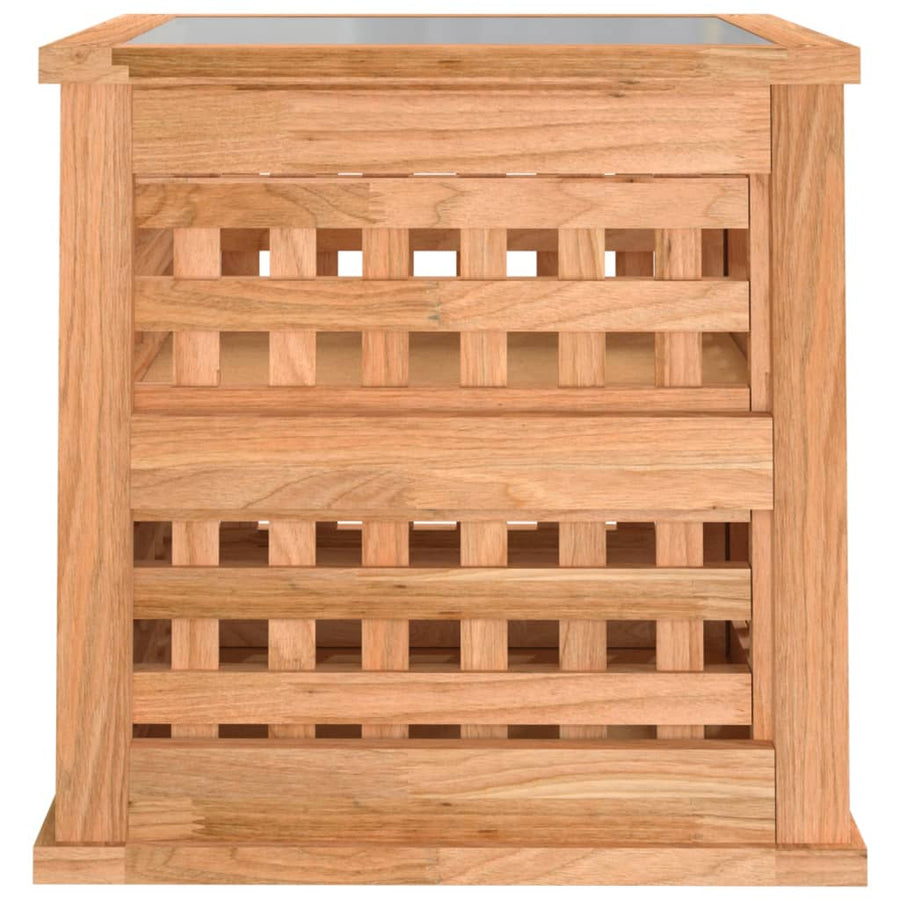 Nachtkastjes 2 St 34X34X34 Cm Massief Walnotenhout