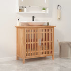 Bathroom vanity unit 66x29x61.5 cm solid walnut wood