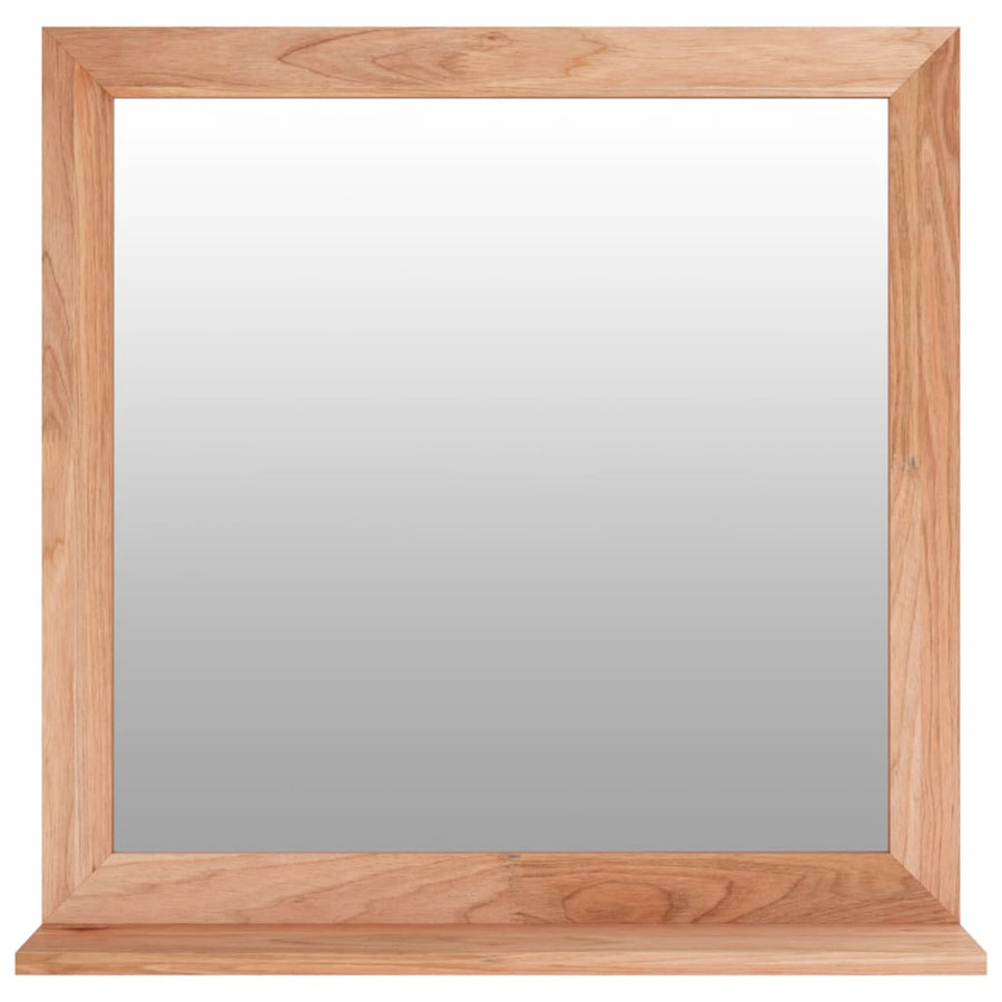 Wandspiegel 55X55 Cm Massief Walnotenhout