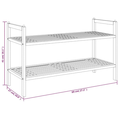 Schoenenrek 69X27X41 Cm Massief Walnotenhout