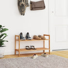Shoe rack 69x27x41 cm solid walnut wood