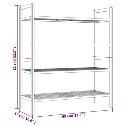 Schoenenrekken 2 St 69X27X41 Cm Massief Walnotenhout