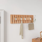 Wall coat rack 42x8.5x14 cm solid walnut wood