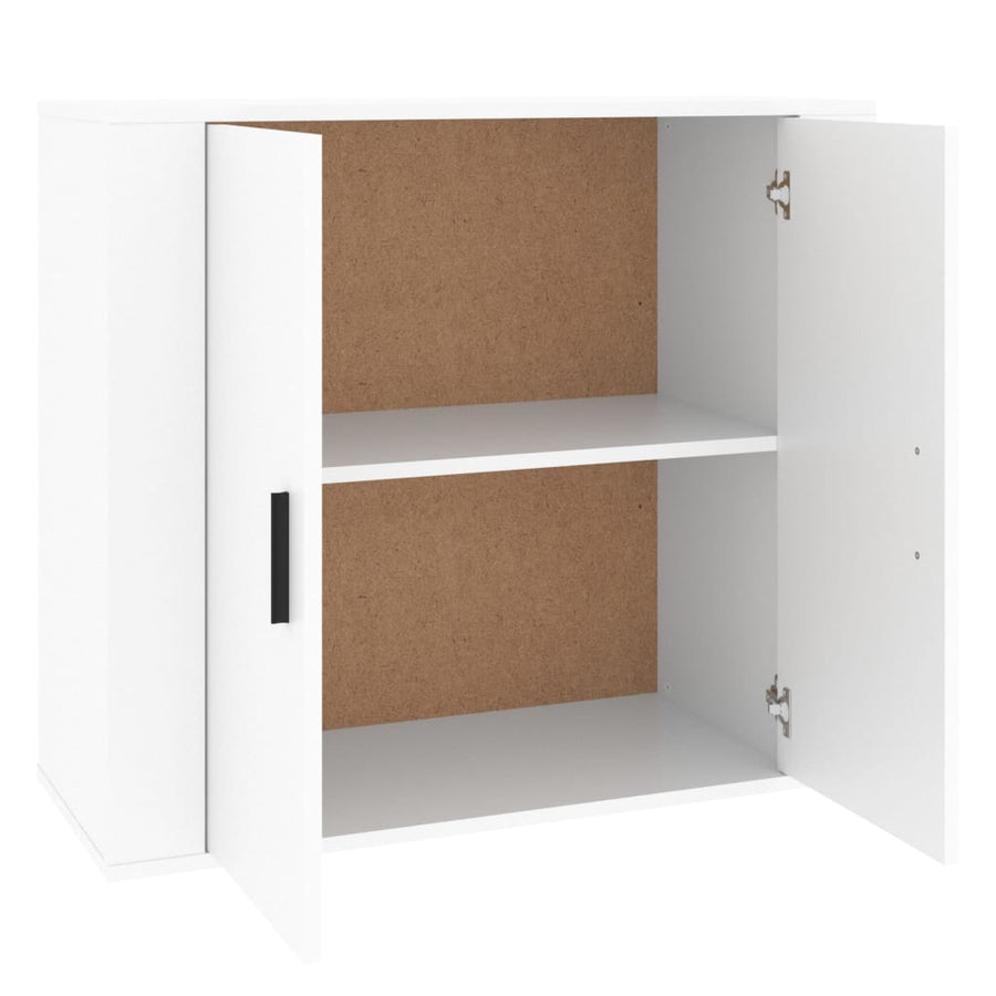 Dressoir 80X33X70 Cm Bewerkt Hout Wit