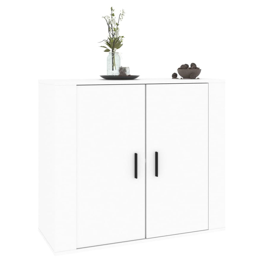 Dressoir 80X33X70 Cm Bewerkt Hout Wit