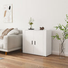 Dressoir 80x33x70 cm bewerkt hout wit wandmontage
