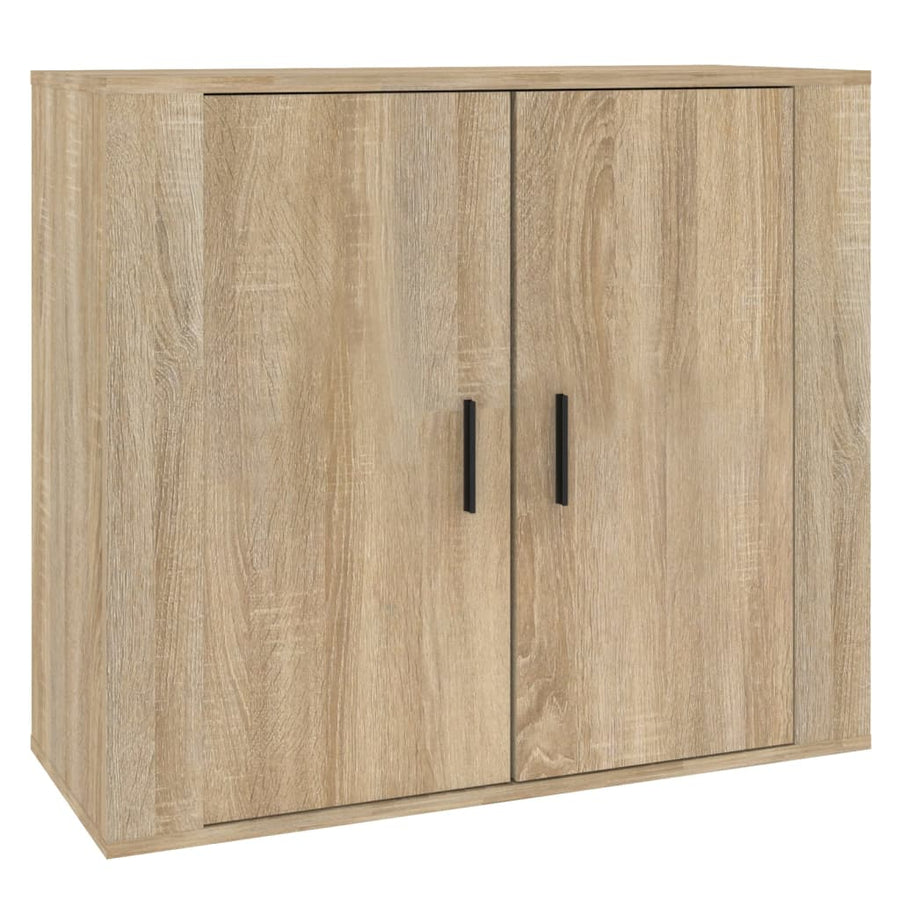 Dressoir 80x33x70 cm bewerkt hout sonoma eikenkleurig Sonoma eiken