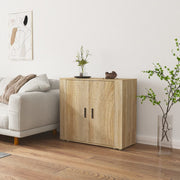 Dressoir 80x33x70 cm bewerkt hout sonoma eiken