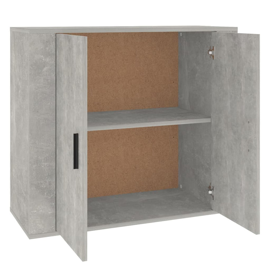 Dressoir 80X33X70 Cm Bewerkt Hout Betongrijs